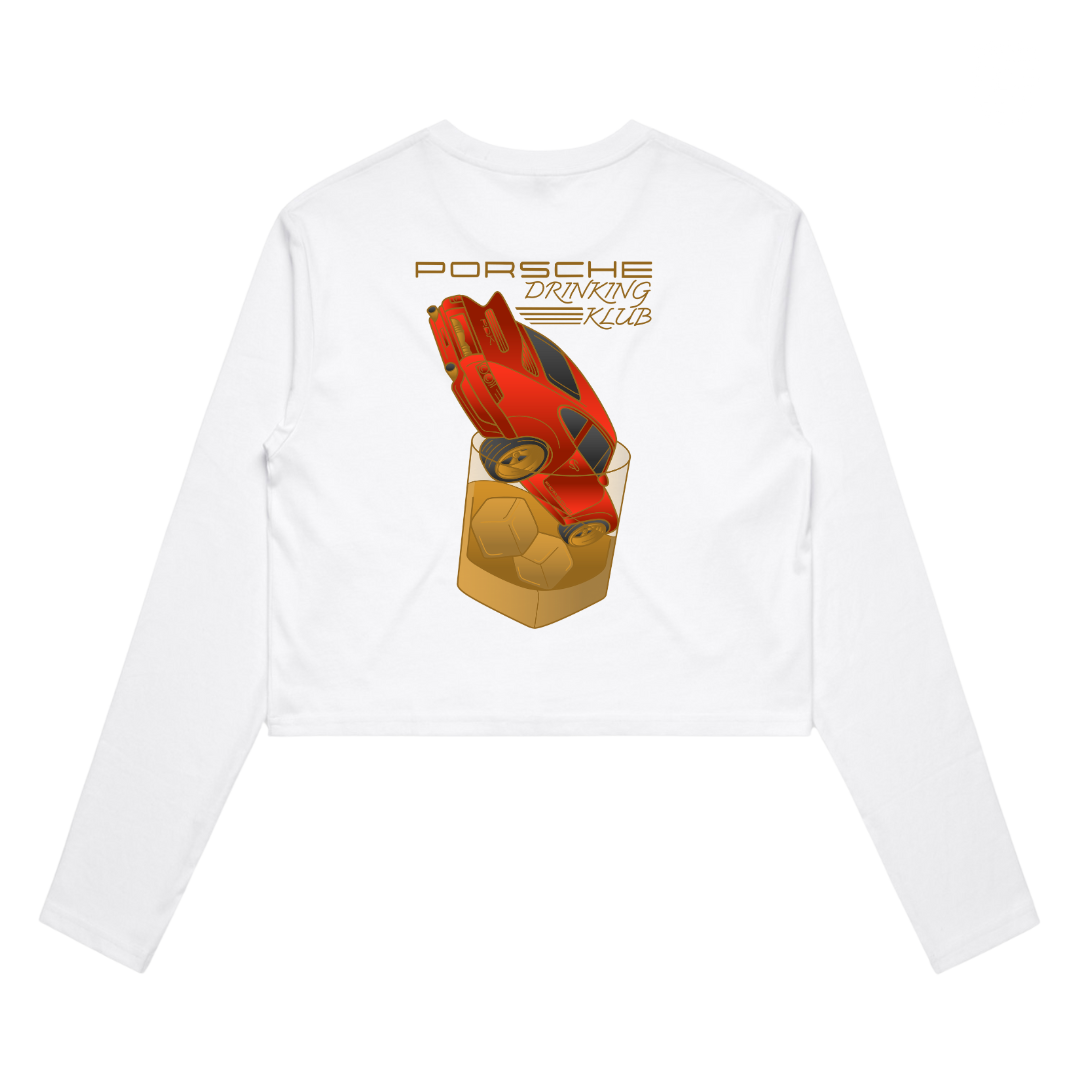 Women's PDK 01 (Wo's Crop L/S) White