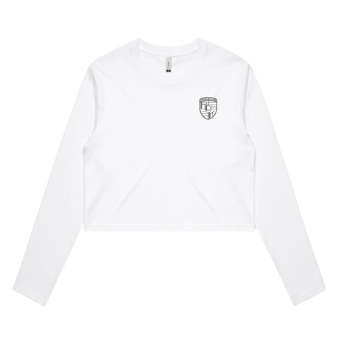 Women's PDK 01 (Wo's Crop L/S) White